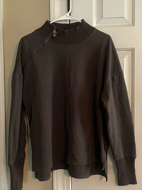 BKE Men's Dark Brown Mock Neck Pullover Sweater